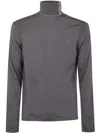 Emporio Armani Turtleneck Wool Sweater In Gray