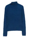 Emporio Armani Turtle-neck Sweater In Blue