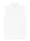 Emporio Armani Turtleneck Tank Top In Gray