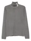 Emporio Armani Turtleneck Virgin-wool Sweater In Black