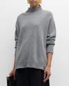 Emporio Armani Turtleneck Wool-cashmere Sweater In Grey