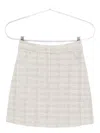 Emporio Armani Tweed Check-print Sequin-detail Mini Skirt In Gray