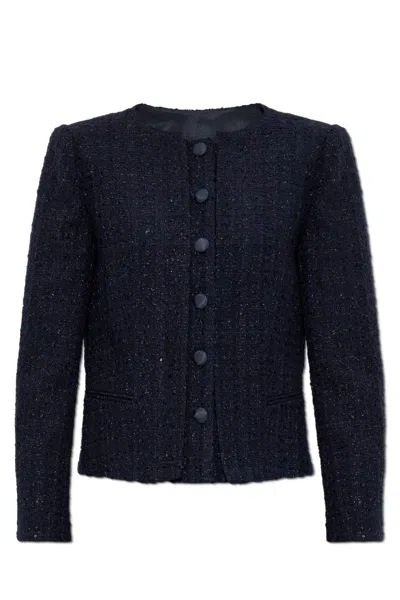 Emporio Armani Balenciaga Leather Jacket In Black