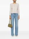 Emporio Armani Short Tweed Blazer Jacket In Neutrals