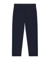 Emporio Armani Tailored Wool Trousers Featuring Adjustable Elements In Blue