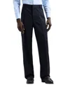 Emporio Armani Twill Straight Leg Suit Trousers In Navy Blue