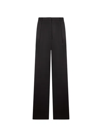 Emporio Armani Twill Trousers In Black