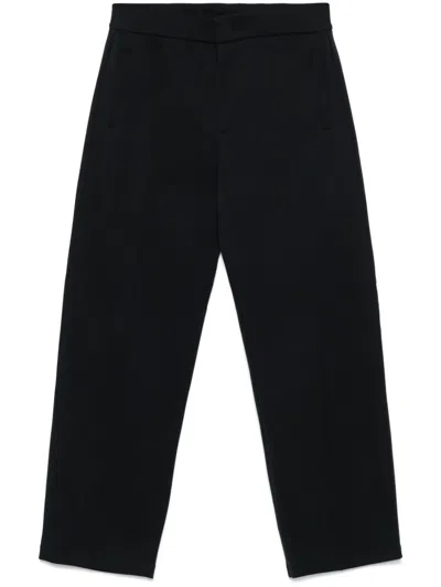 Emporio Armani Twill Trousers In Blue