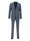 Emporio Armani Two-button Peaked-lapels Single-breasted Suit In Blue