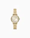 Emporio Armani Two-hand Gold-tone Stainless Steel Watch In Multicoloured
