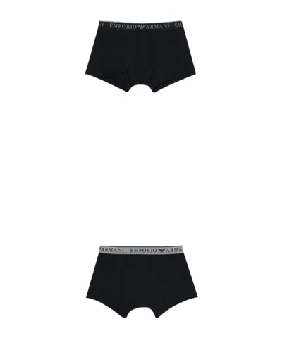 Emporio Armani Two-pack Of Boxer Briefs In Black
