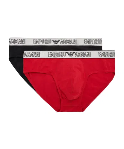 Emporio Armani Two-piece Briefs Pants In Red
