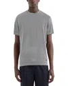 Emporio Armani Two Tone Micro Design Tee In White/blue