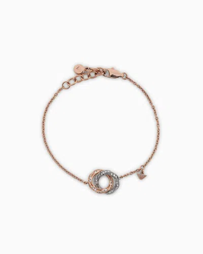 Emporio Armani Two-tone Stainless Steel Chain Bracelet In Multicoloured
