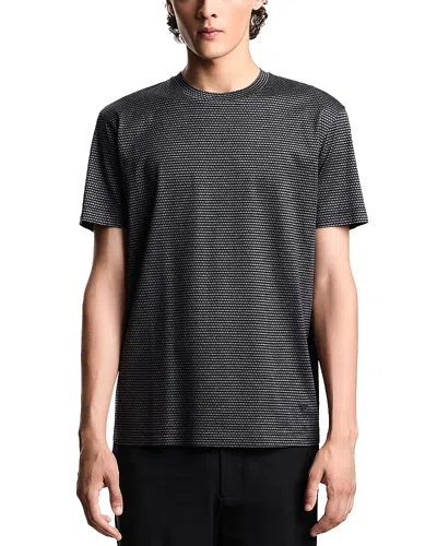 Emporio Armani Two Tone Tee In Black