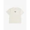 Emporio Armani Branded Short-sleeved Cotton-jersey T-shirt 6-24 In U0003 Off White / Na