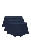Emporio Armani Three-pack Of Asv Shiny Logoband Organic Jersey Boxer Briefs