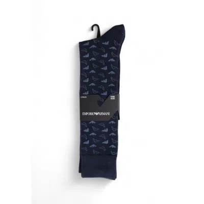 Emporio Armani Underwear Blue Cotton Men's Sock