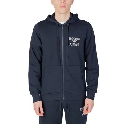 Emporio Armani Blue Cotton Sweater