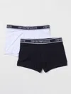 Emporio Armani Logo-waistband Cotton-blend Boxers (set Of Two) In Marine