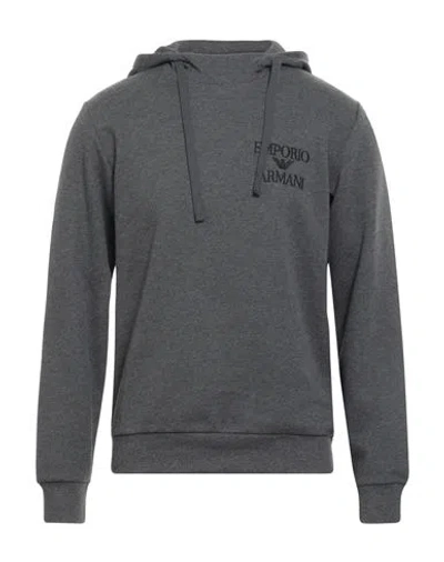 Emporio Armani Underwear Man Sweatshirt Grey Size L Cotton, Polyester, Elastane In Gray