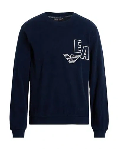 Emporio Armani Underwear Man Sweatshirt Midnight Blue Size L Cotton, Polyester