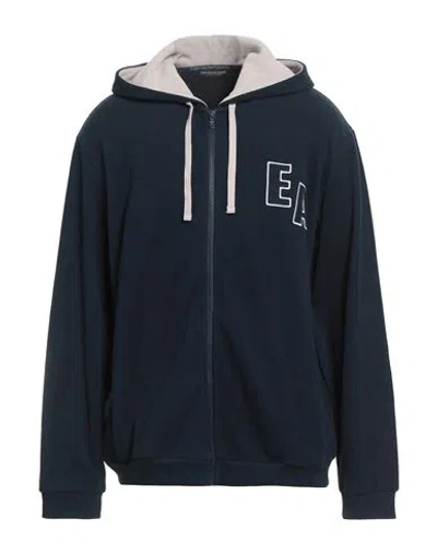Emporio Armani Underwear Man Sweatshirt Midnight Blue Size Xl Cotton, Polyester