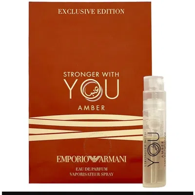Emporio Armani Unisex Stronger With You Amber Edp Spray 0.04 oz Fragrances 3614273761543 In White