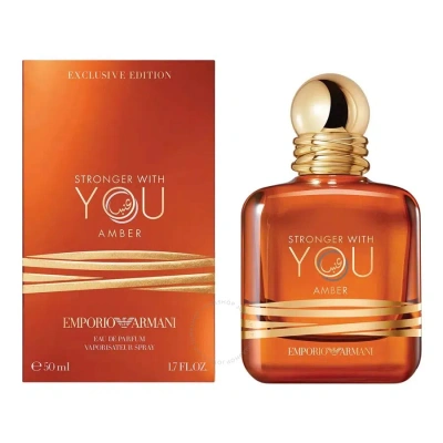 Emporio Armani Unisex Stronger With You Amber Edp Spray 1.7 oz Fragrances 3614273762137 In White