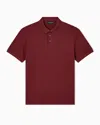 Emporio Armani Us Exclusive Jacquard Jersey Polo Shirt In Burgundy