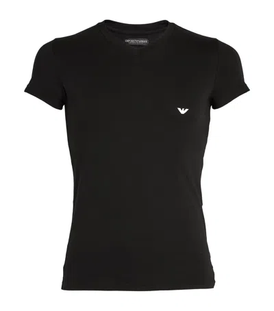 EMPORIO ARMANI V-NECK COTTON EAGLE T-SHIRT