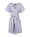 Emporio Armani V-neck Dress In Gray
