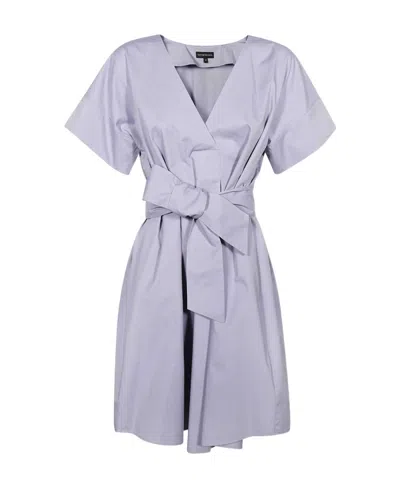 Emporio Armani V-neck Dress In Gray