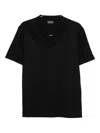 Emporio Armani V-neck Short-sleeve T-shirt In Black