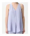 Emporio Armani V-neck Sleeveless Top In Purple