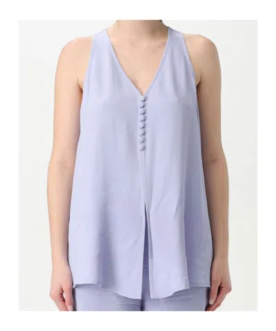 Emporio Armani V-neck Sleeveless Top In Lilac