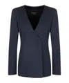 Emporio Armani V-neck Suit Coat In Black