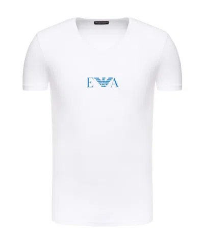 Emporio Armani V-neck T-shirt In White