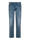 Emporio Armani Official Store Jean J06 Coupe Slim En Denim Confort Effet Blanchi In Blue