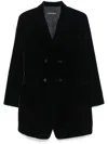 Emporio Armani Velvet Blazer In Blau