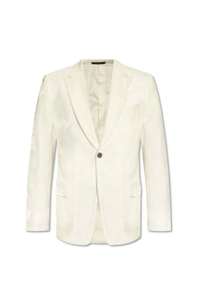 Emporio Armani Velvet Blazer In White