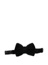 Emporio Armani Velvet Bow Tie In Black