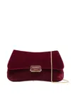 Emporio Armani Maroon Logo Clutch In Burgundy