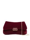 Emporio Armani Maroon Logo Clutch In Burgundy