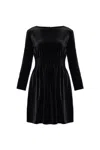 EMPORIO ARMANI VELVET DRESS WITH LONG SLEEVES EMPORIO ARMANI