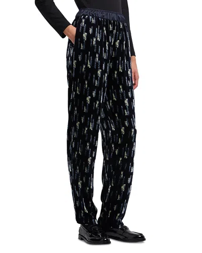 Emporio Armani Velvet Pants In Multi