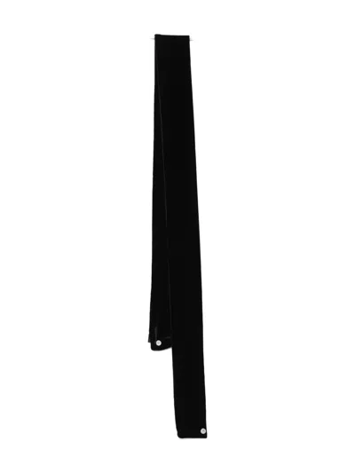 Emporio Armani Velvet Scarf In Black
