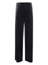 Emporio Armani Velvet Trousers In Black