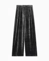 Emporio Armani Pinstriped Velvet Pants In Multi