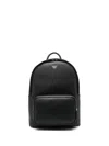 Emporio Armani Versatile Black Bucket Bag Backpack In Black